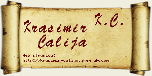 Krasimir Čalija vizit kartica